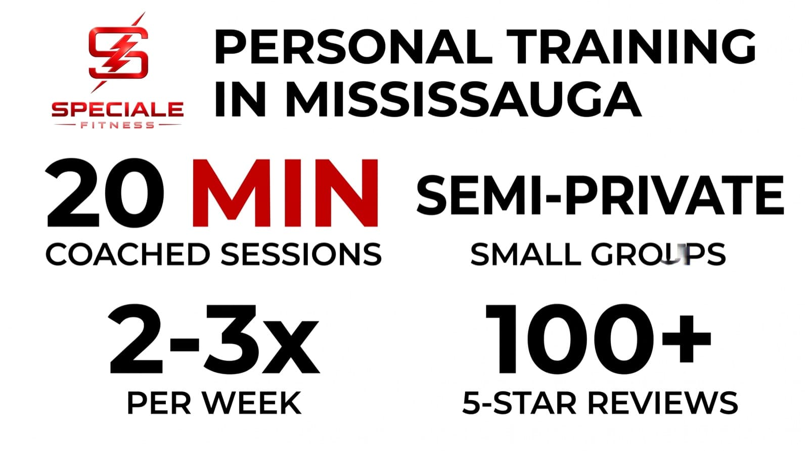 Personal Trainer in Mississauga: Coached EMS in 20 Minutes — Speciale Fitness infographic