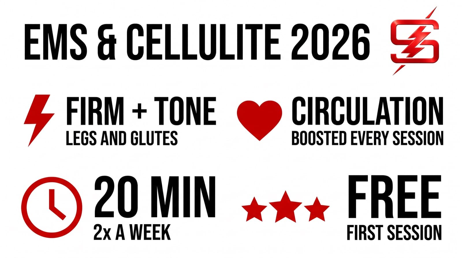 EMS and Cellulite in 2026: What It Can Really Do — Speciale Fitness infographic